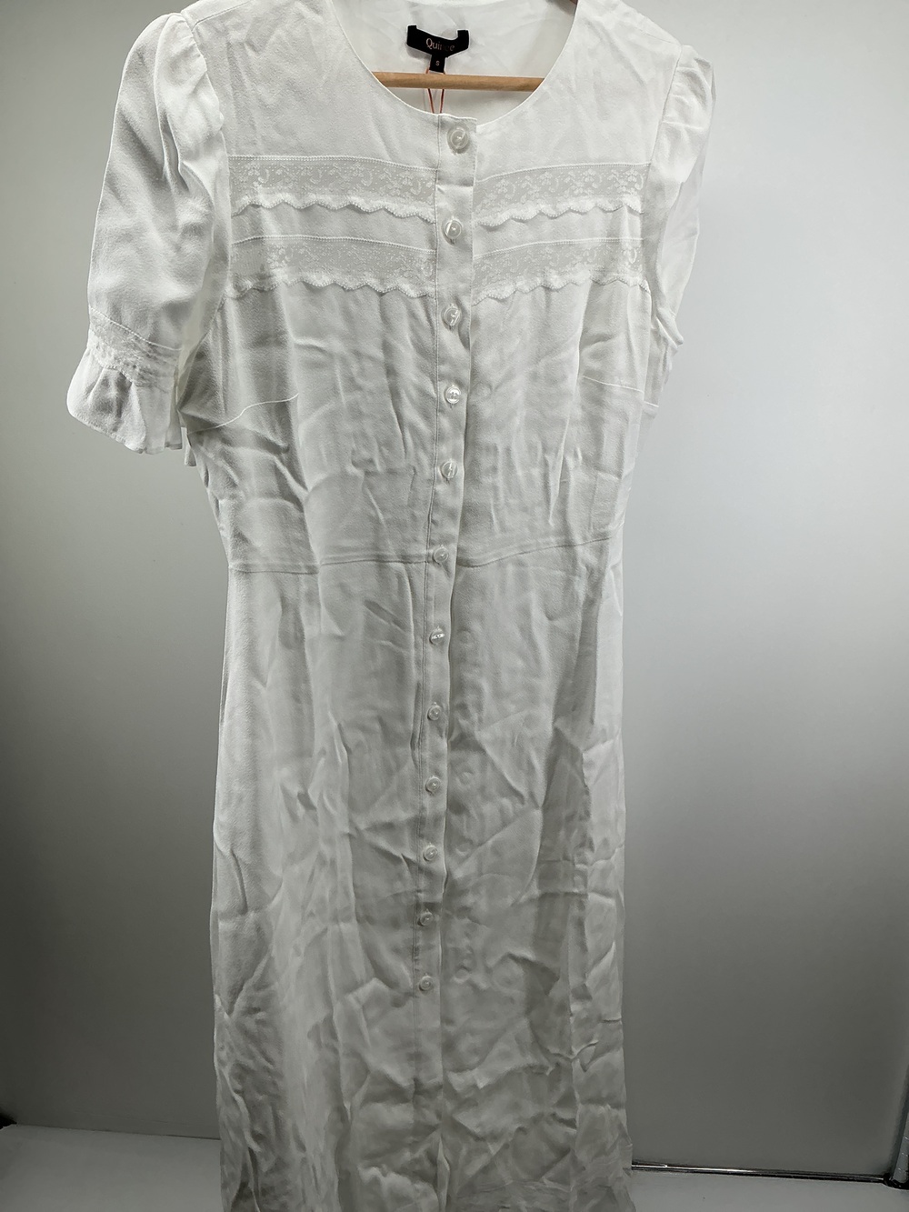 Lightweight Crepe Lace Inset Midi Dress